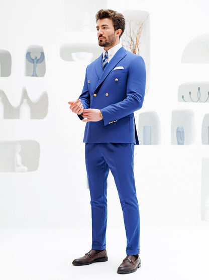 Navy Double Breasted Suit 2-Piece VIOSSI