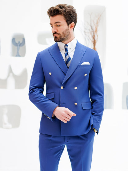 Navy Double Breasted Suit 2-Piece VIOSSI