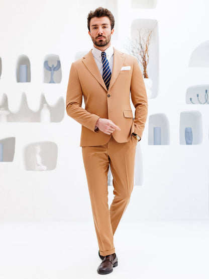 Camel Slim-Fit Suit 3-Piece VIOSSI