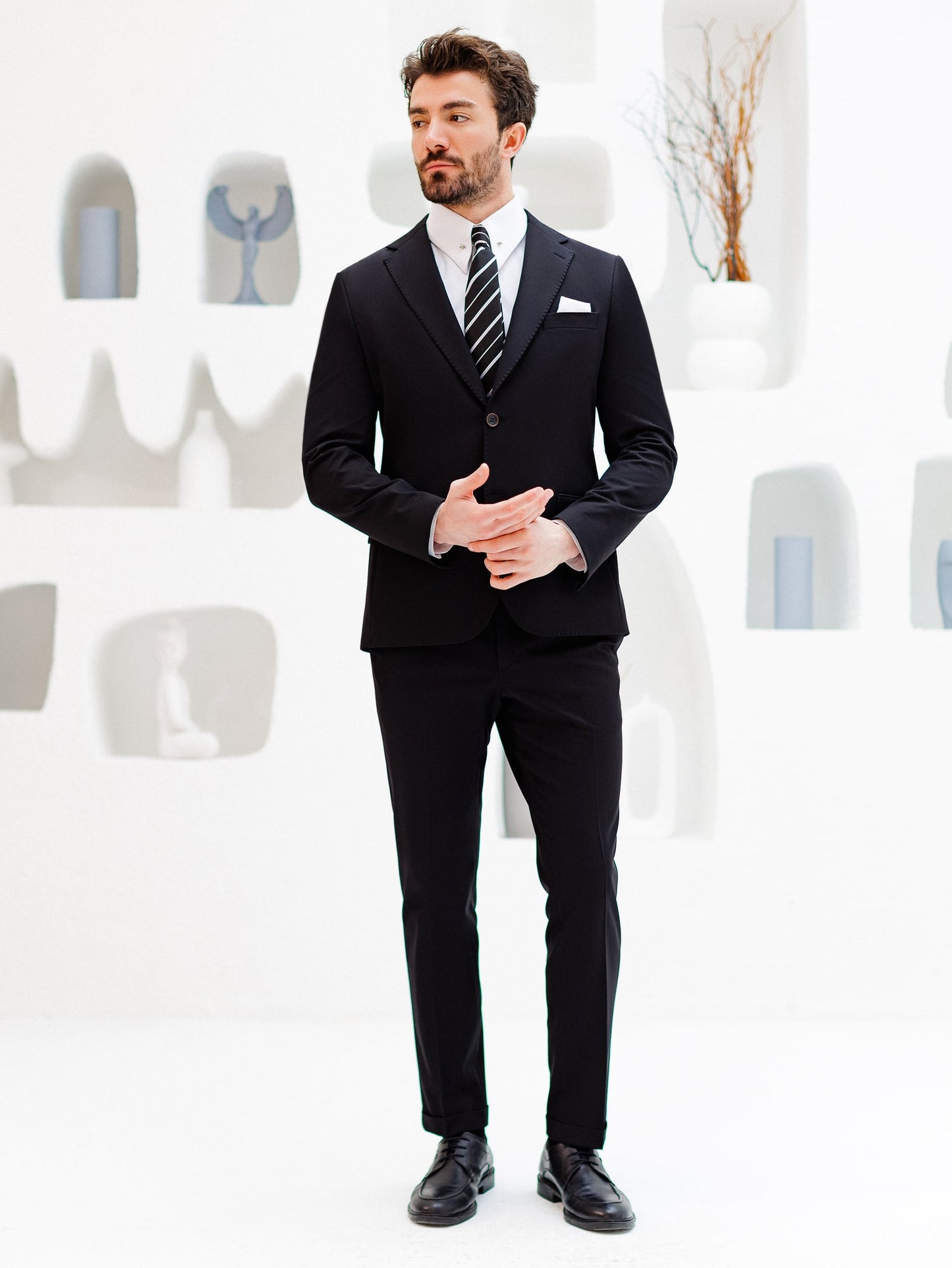 Black Slim-Fit Suit 3-Piece VIOSSI