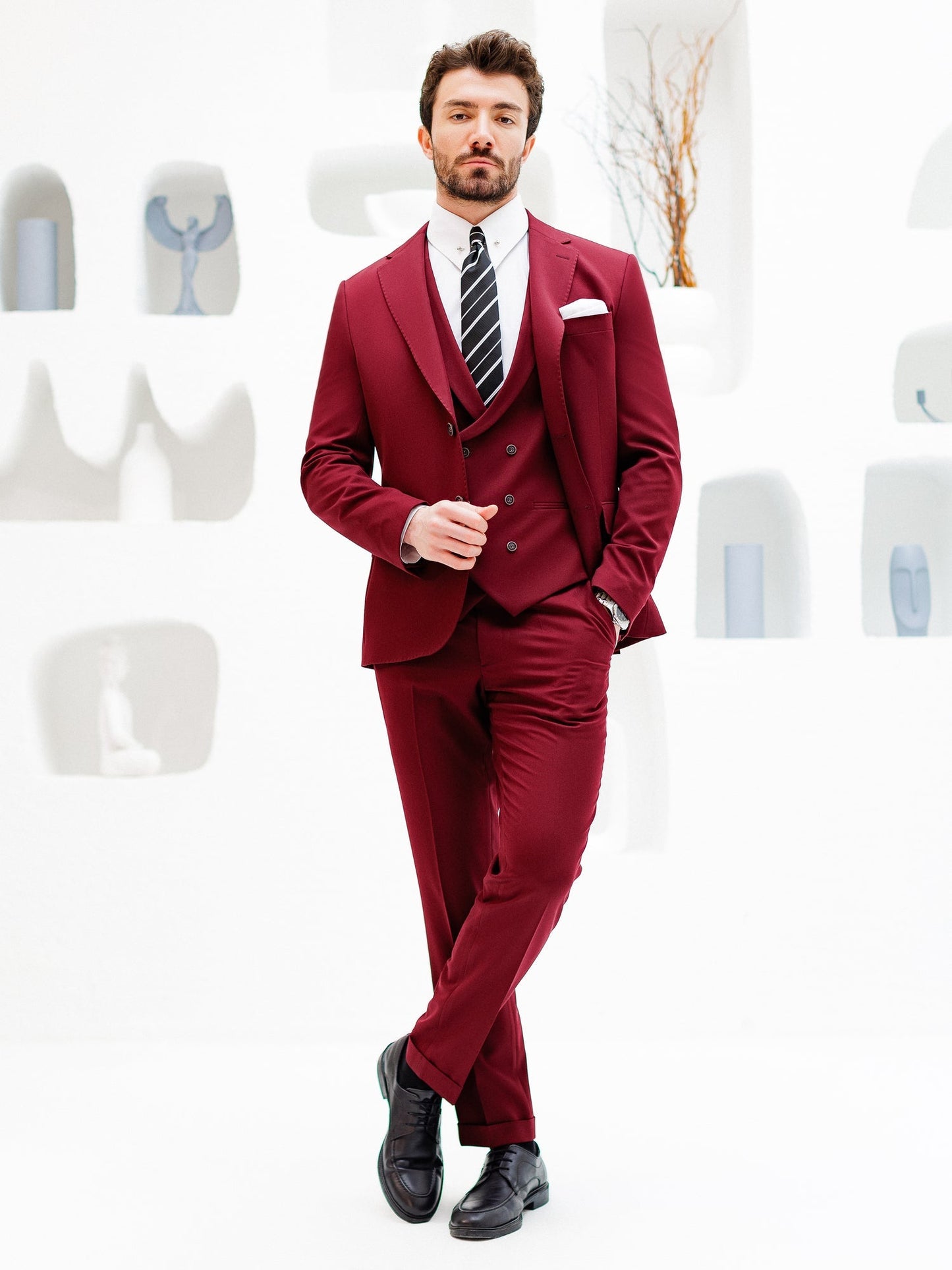Bordeaux Slim-Fit Suit 3-Piece VIOSSI