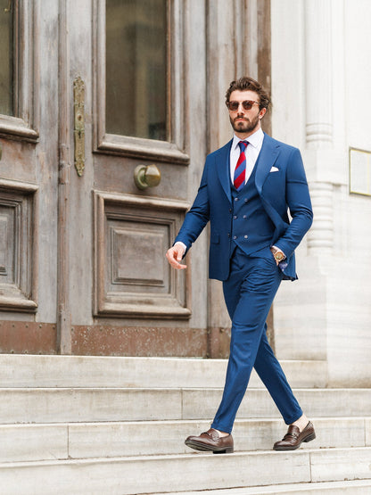 Blue Slim-Fit Suit 3-Piece VIOSSI