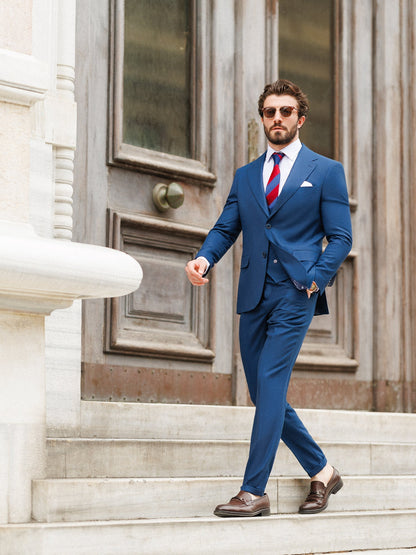 Blue Slim-Fit Suit 3-Piece VIOSSI