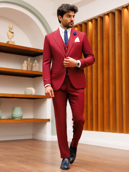 Bordeaux Slim-Fit Suit 3-Piece VIOSSI