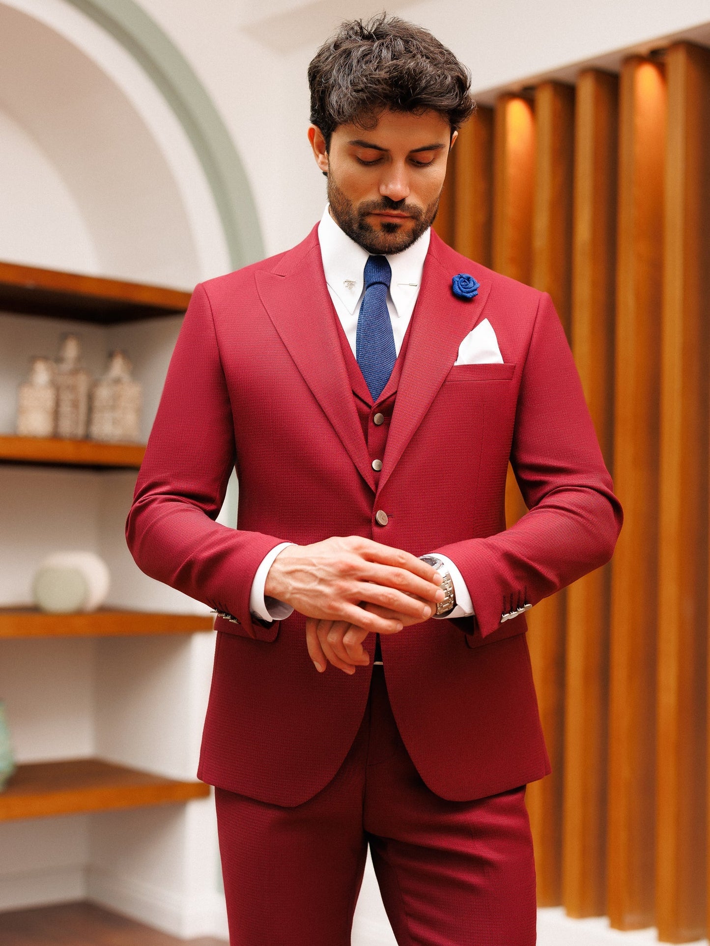 Bordeaux Slim-Fit Suit 3-Piece VIOSSI
