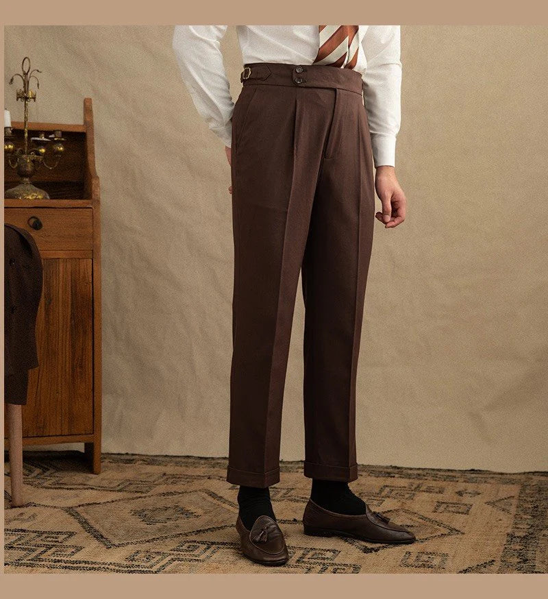 Men’s Dark Brown Garbadine Suit