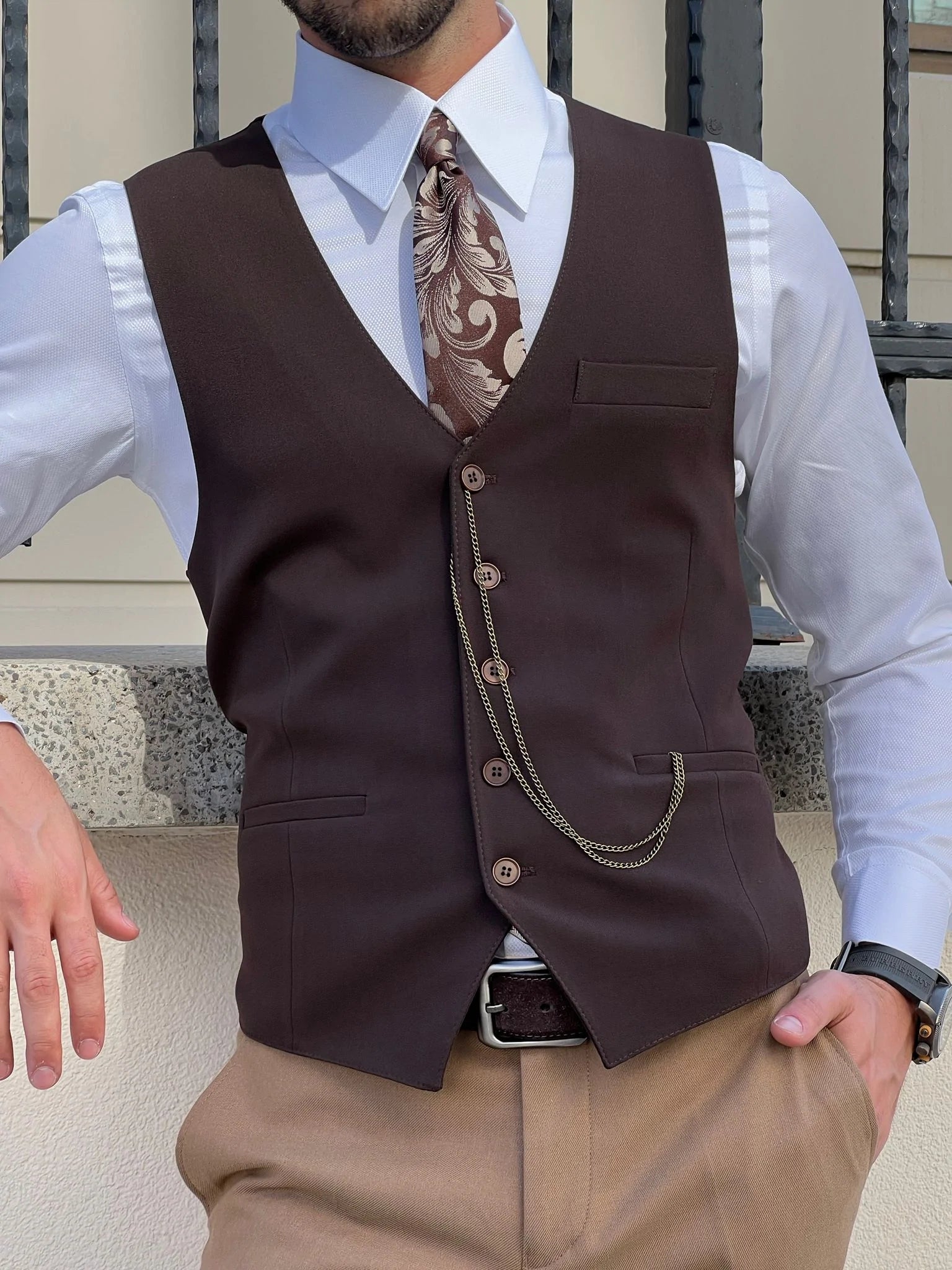 Ballantyne Basolan wool vest - Brown