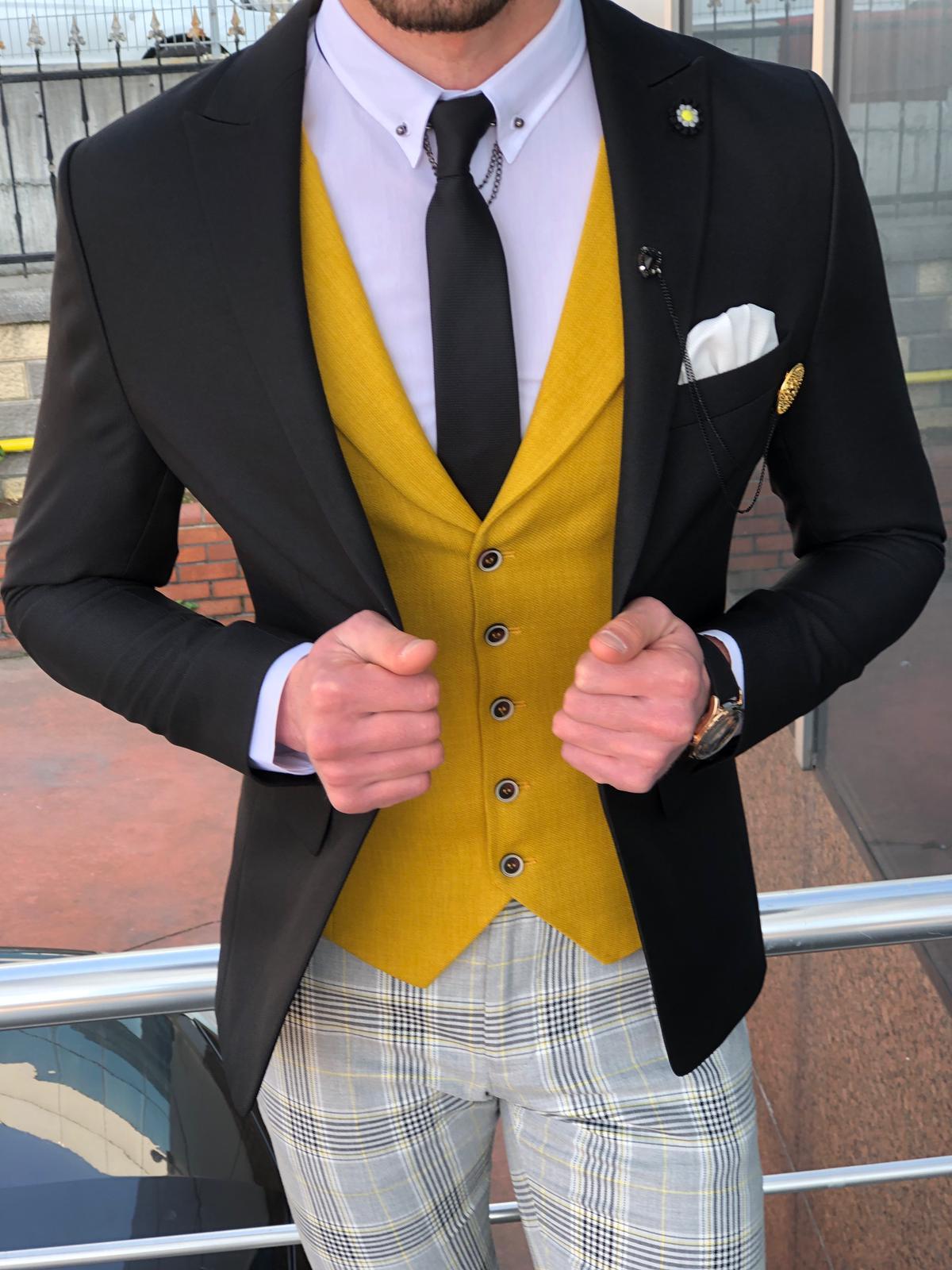 Madison Multi Colored Slim Fit Suit