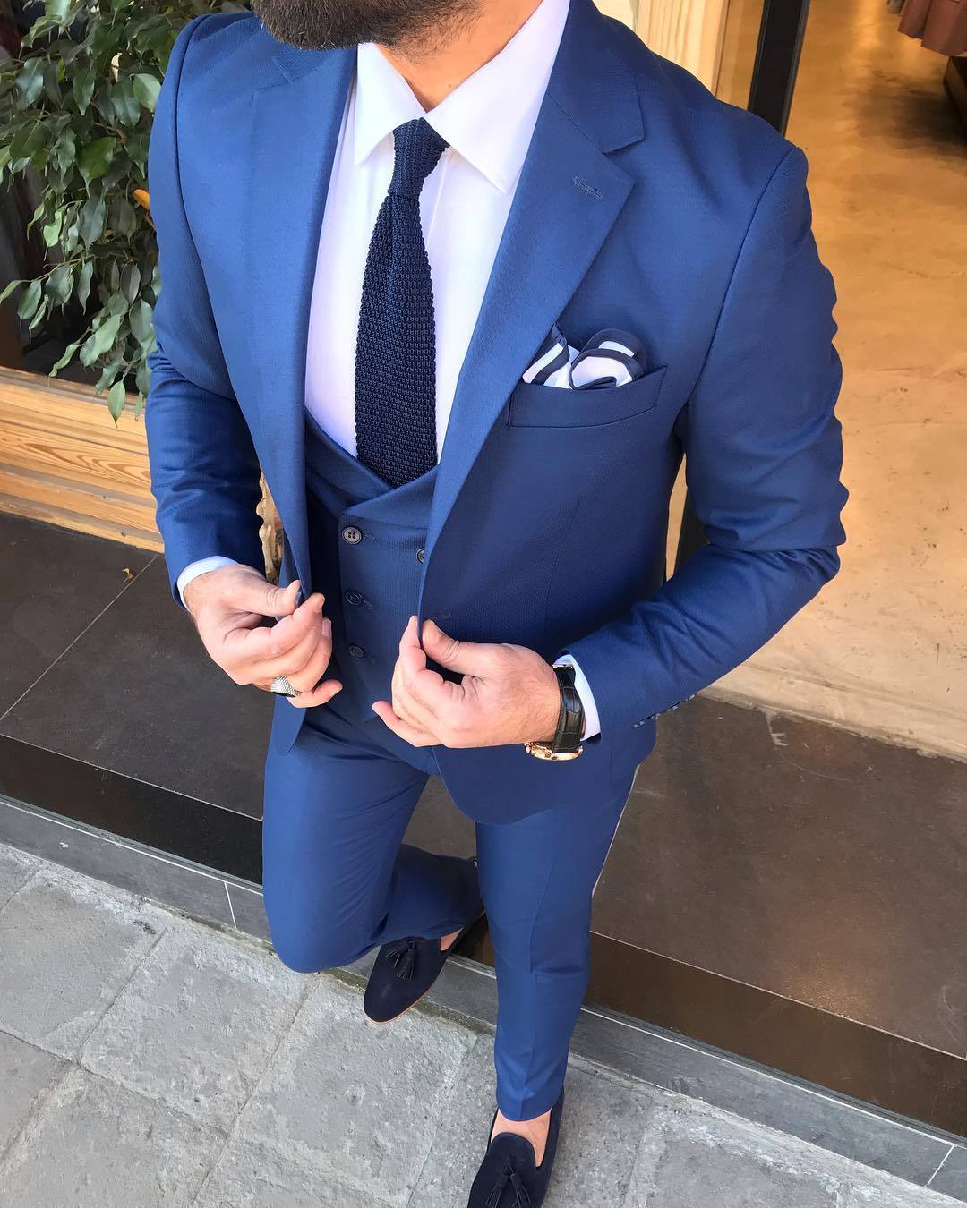 Joseph Navy Slim-Fit Suit