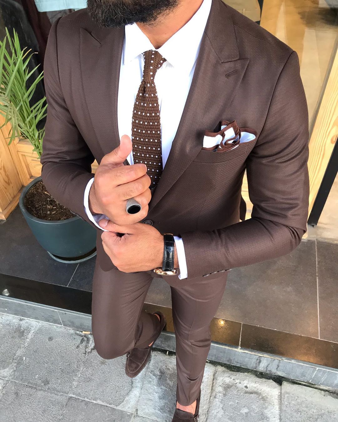 Davis Brown Slim-Fit Suit
