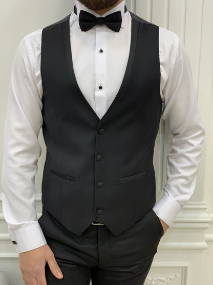 Royal Black  Crystal Slim Fit Tuxedo