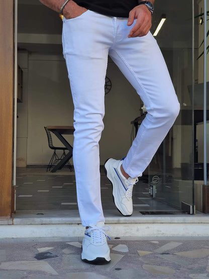 Forenzax White Slim Fit Jeans