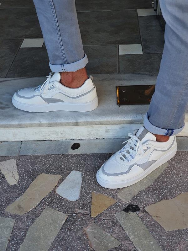 Bano White High-Top Sneakers