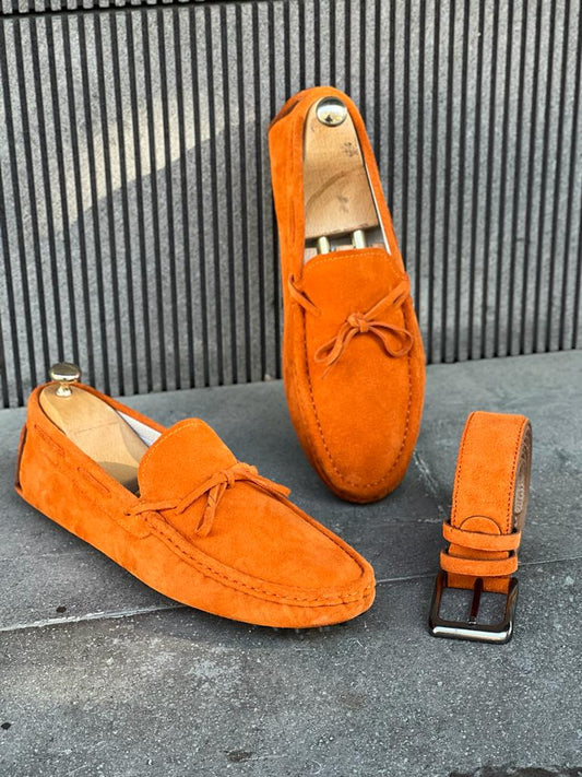 Lawson Orange Suede Loafers