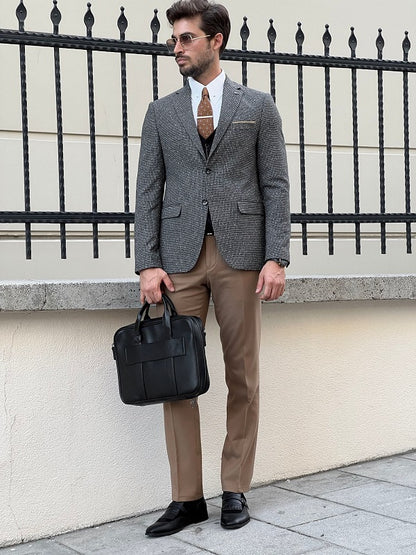 Napoli Black Slim Fit Notch Lapel Combination Suit