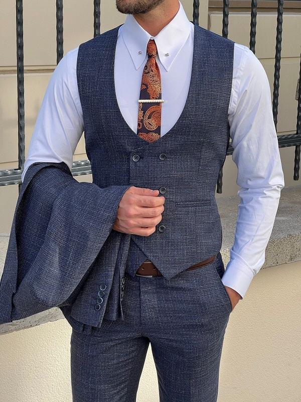 Napoli Indigo Slim Fit Peak Lapel Suit