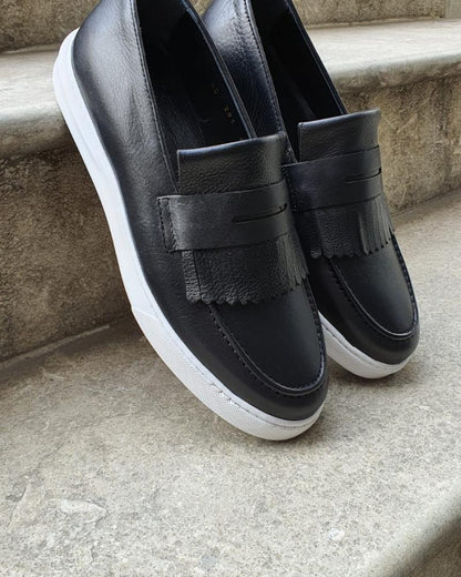 Pierre Black Kilt Loafers