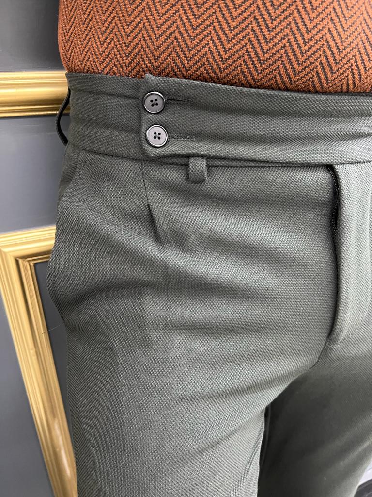 Dries Van Noten: Pleated Wool Pants | Men's Designer Clothes | MICHEL  BRISSON