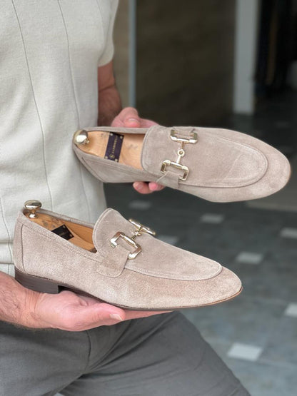 Tampa Beige Suede Loafers