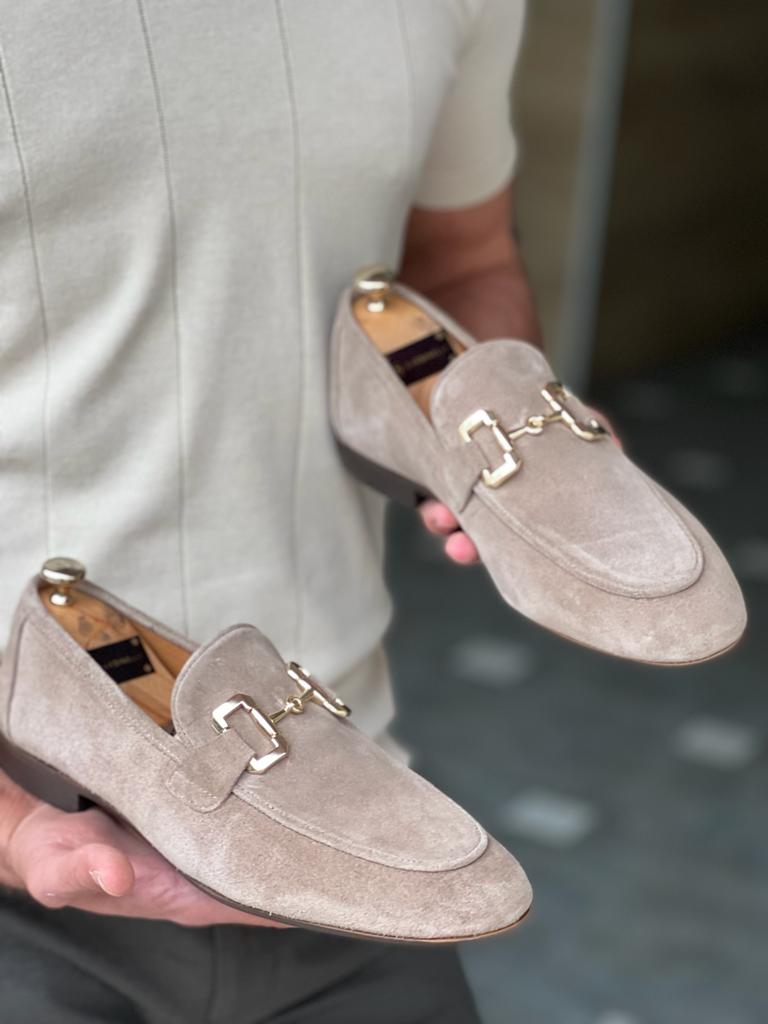 Tampa Beige Suede Loafers