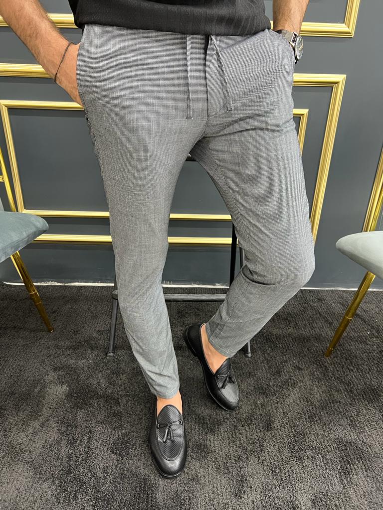 Tampa Gray Slim Fit Laced Pants