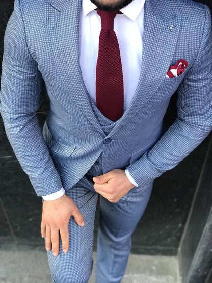 Austin L- Blue Slim-Fit Suit