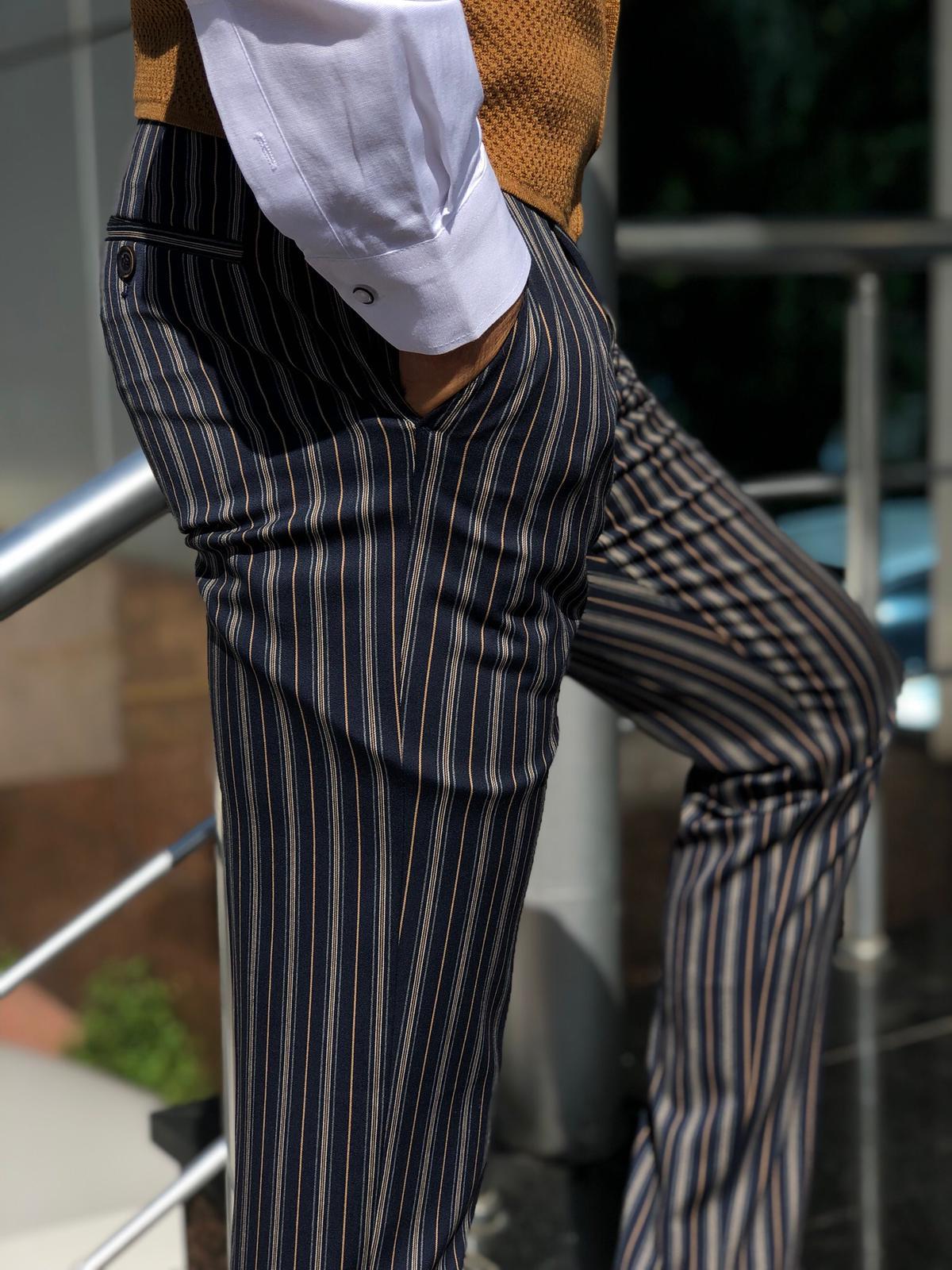 Hanover Trouser - Denim Stripe