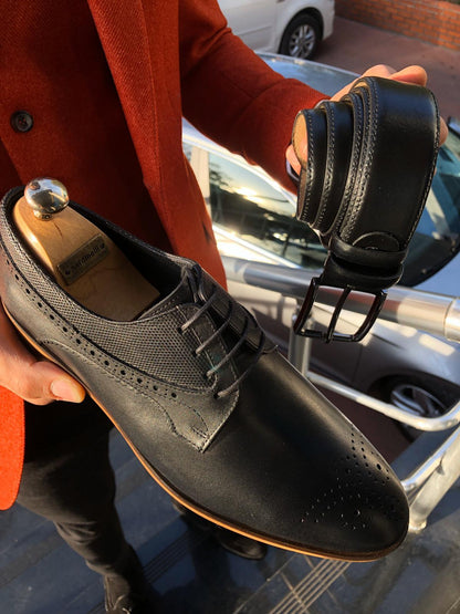 Sardinelli Laced Classic Leather Shoes Black