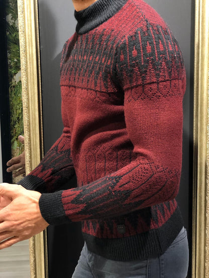 Tommy Slim-Fit Wool Half Turtleneck Knitwear Red