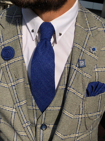 Toni Slim-Fit Plaid Suit Vest GRAY