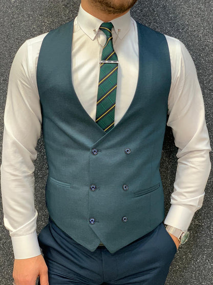 Kingston Green  Slim Fit Plaid Suit
