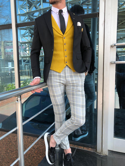 Madison Multi Colored Slim Fit Suit