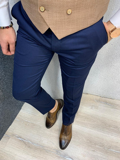 Kingston Coffee  Slim Fit Plaid Suit