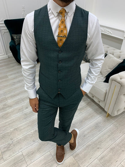 Owen Green Slim Fit Peak Lapel Suit