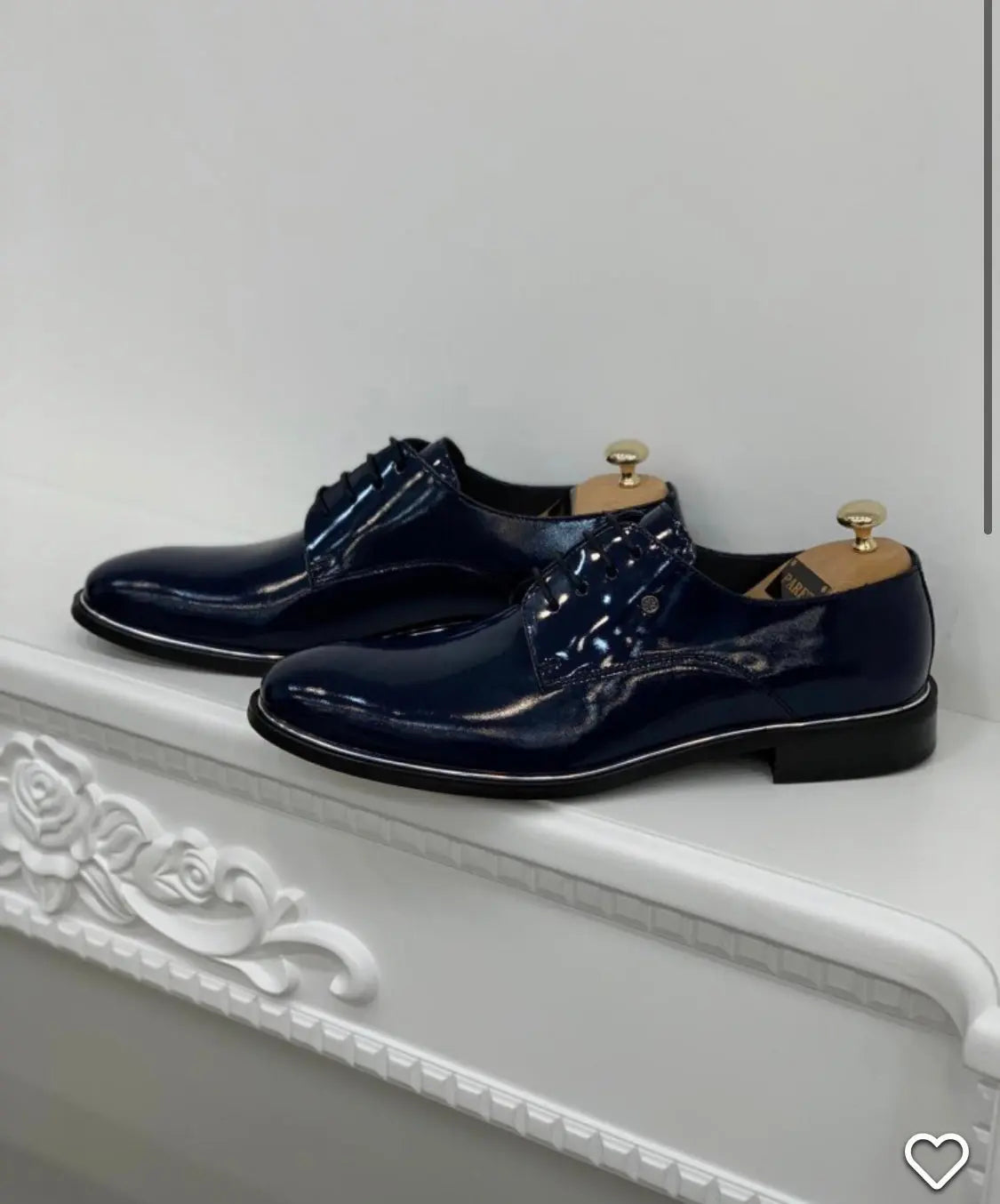 Berton Navy Blue Leather Dress Shoes for Men - Elegant & Versatile BRABION Berton Navy Blue Leather Dress Shoes for Men - Elegant & Versatile BRABION