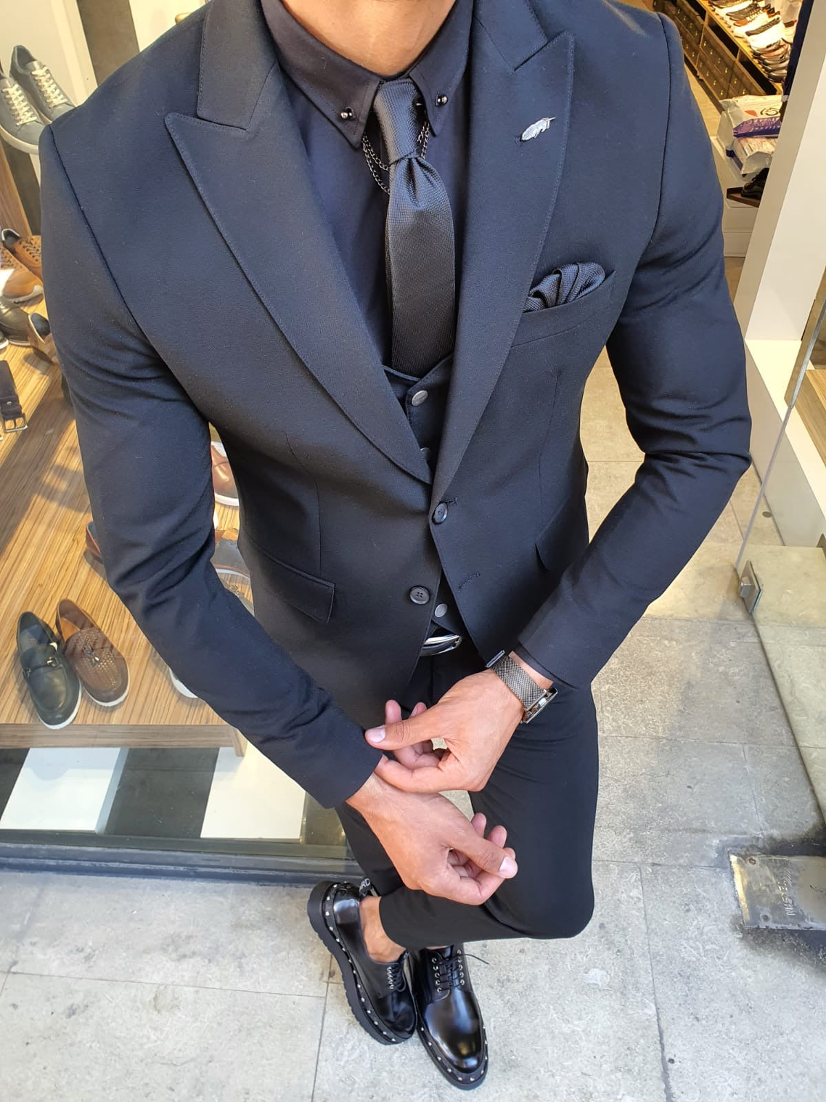 Henderson Black Slim Fit Suit