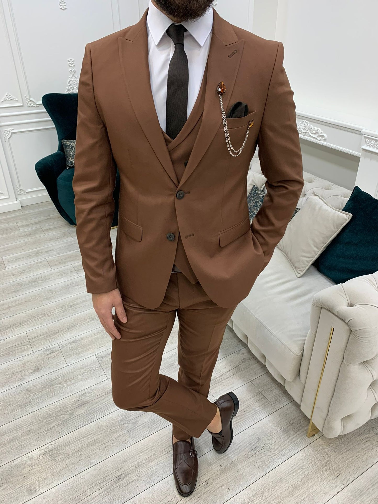 Stefano Tile Slim Fit Suit