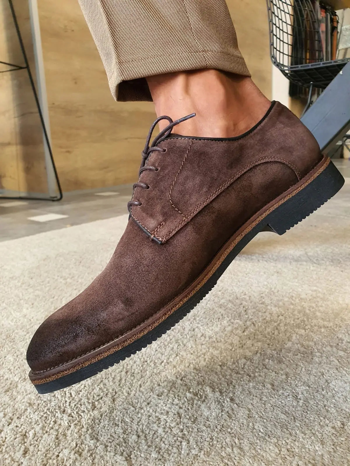 Stefano Brown Suede Derbys | Elegant Men's Shoes for Formal & Casual Wear 11 US / 44 EU Stefano Brown Suede Derbys | Elegant Men's Shoes for Formal & Casual Wear 11 US / 44 EU