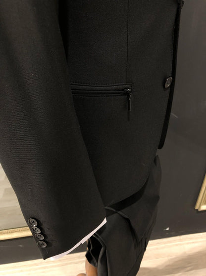 Aqua Black Slim Fit Suit