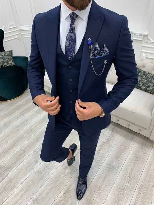 Lance Blue Slim Fit Suit