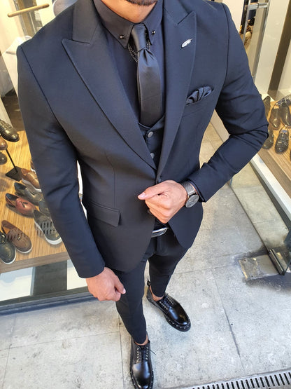 Henderson Black Slim Fit Suit