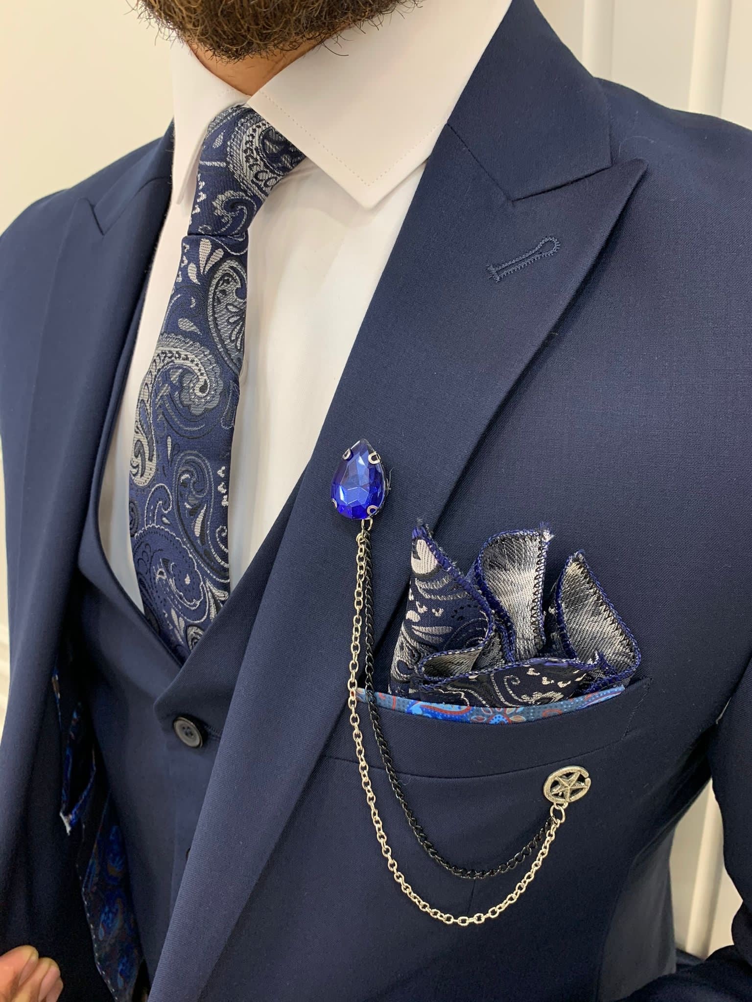 Lance Blue Slim Fit Suit – BRABION