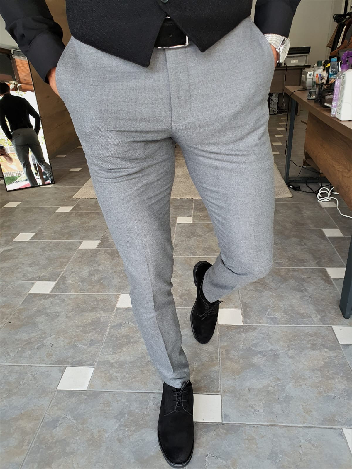 Henderson Gray Slim Fit Pants