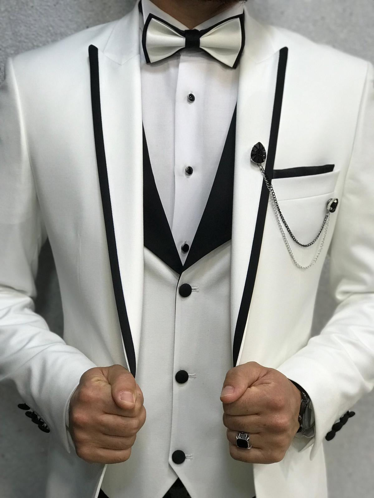 Lazio White Slim-Fit Tuxedo