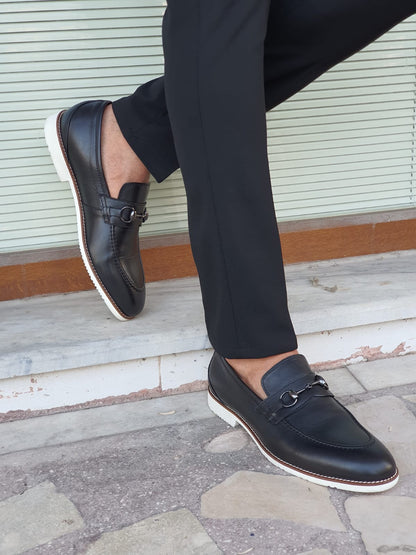 Montreal Black Bit Loafers