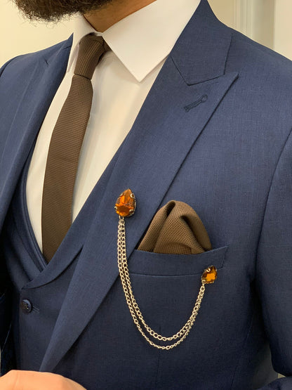 Stefano Navy Blue Slim Fit Suit