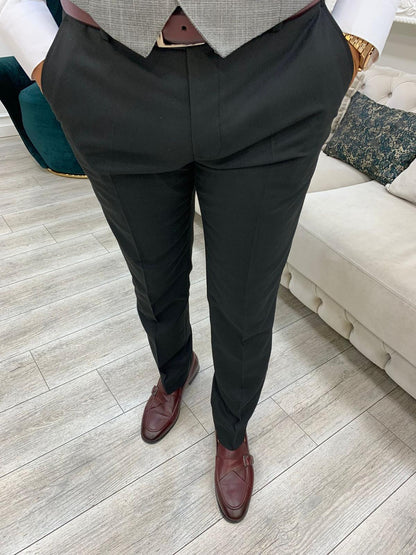 Dayton Black Slim Fit Notch Lapel Suit