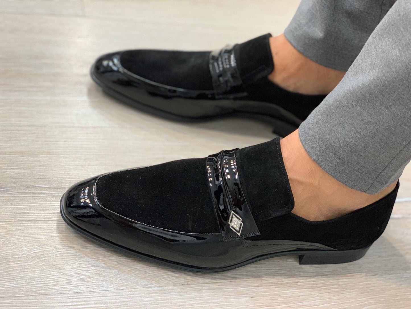 Rimini Black Leather Shoes