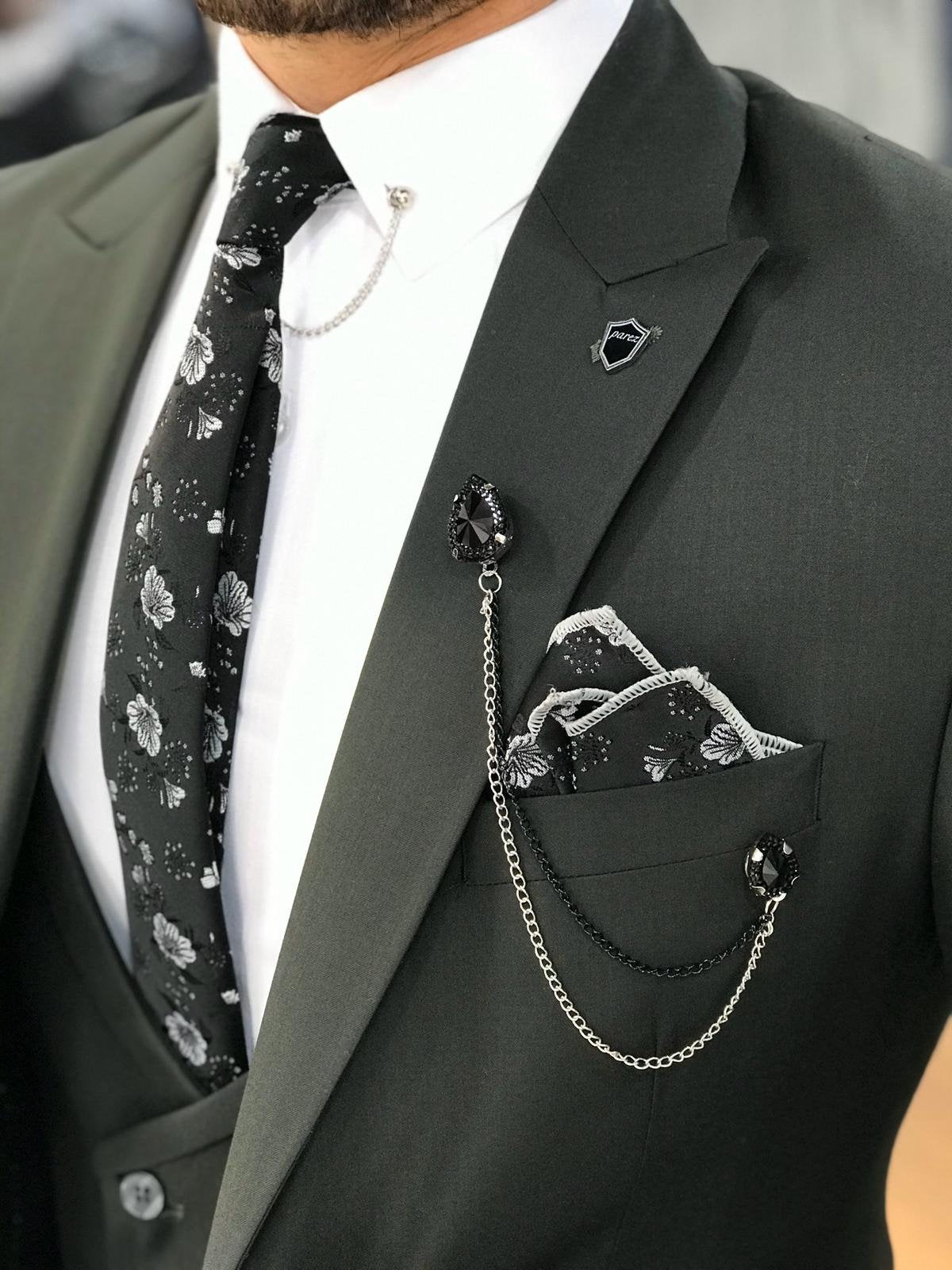 Louis Slim Fit Black Suit