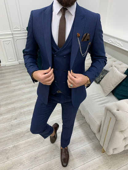 Stefano Navy Blue Slim Fit Suit
